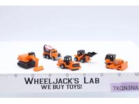 Lot of 5 Orange Construction Vehicles Micro Machines 1988-89 Galoob Vintage