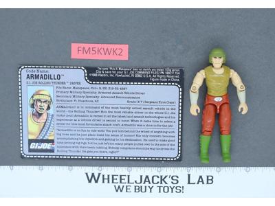 Armadillo V1 100% Complete 1988 G.I. Joe Hasbro Vintage Action Figure