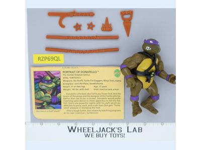 Donatello Soft Head 100% Complete Teenage Mutant Ninja Turtle Playmates 1988