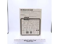 Droid factory Parts List ORIGINAL 1977 Star Wars Vintage Kenner