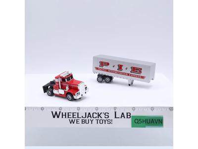 Electric Trucking US-1 RED Peterbuilt Semi W/P.I.E. Trailer HO Slot Car Tyco