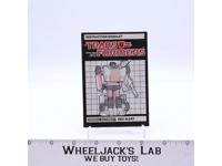 Red Alert Action Figure Instruction Manual Booklet 1985 G1 Transformers