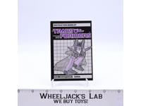 Dirge Action Figure Instruction Manual Booklet 1985 Hasbro G1 Transformers