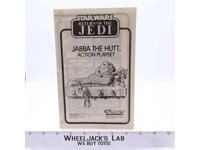 Jabba the Hutt Action Playset Instructions Manual Kenner 1983 Star Wars Vintage