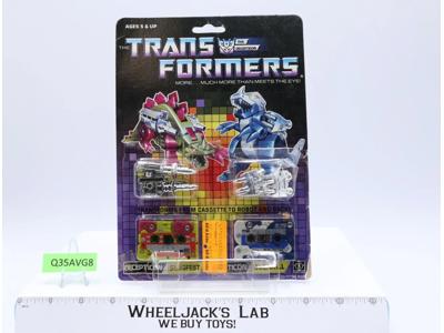 Slugfest & Overkill 100% Complete SILVER W/CARDBACK & BUBBLE G1 Transformers