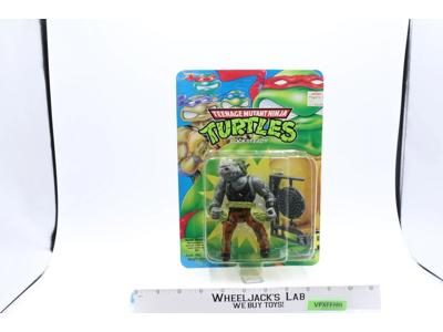 Rocksteady Teenage Mutant Ninja Turtle TMNT 1992 Playmates UNPUNCHED MOSC