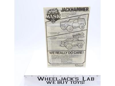 Kenner 1985 M.A.S.K. Jackhammer Vintage Instruction Manual
