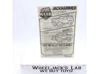 Kenner 1985 M.A.S.K. Jackhammer Vintage Instruction Manual