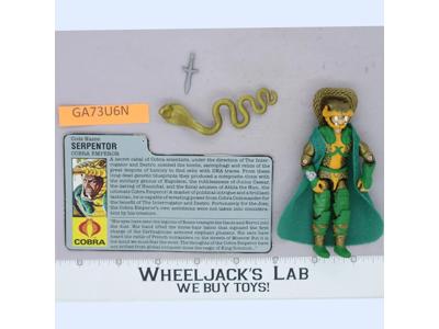 Serpentor V1 100% Complete G.I. Joe 1986 Hasbro Vintage Action Figure