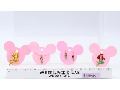 Ariel Necklace Earrrings Pin Brooch Set The Little Mermaid Disney Store NEW