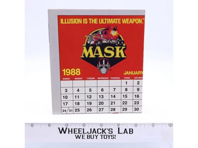 1987-1988 Calendar Poster & Vehicle Catalog MASK M.A.S.K. Kenner Vintage
