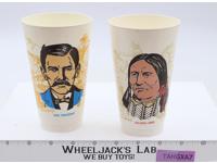 Doc Holiday + Kicking Bird Wild West 1973 7-11 Vintage Plastic Slurpee Cup