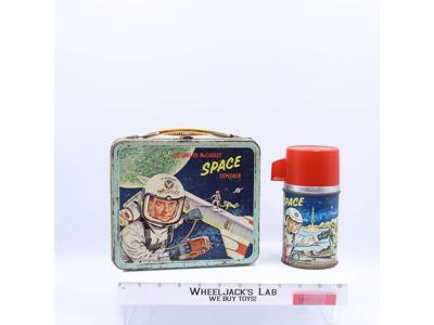 Colonel Ed McCauley Space Explorer Metal Lunch Box 1960 Aladdin Tin w/ Thermos
