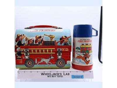 Fire Fighters Dome Metal Lunch Box 1969 Walt Disney Productions w/ THERMOS