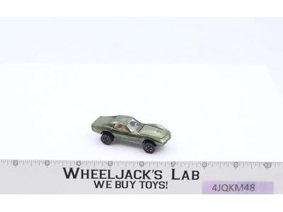 Custom Corvette Olive Green 1968 Mattel Redline Hot Wheels Vintage RL