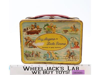 Roy Rogers and Dale Evans Double R Bar Ranch Metal Lunch Box ONLY 1950s Vintage