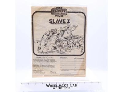 Slave I Assembly Instructions Manual ORIGINAL 1981 Star Wars Kenner