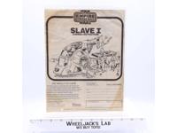 Slave I Assembly Instructions Manual ORIGINAL 1981 Star Wars Kenner