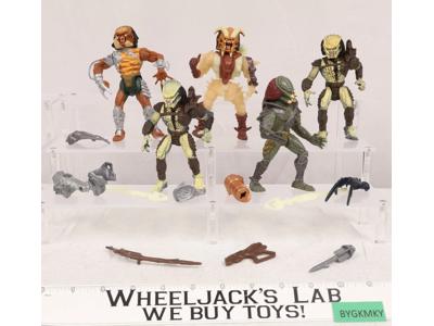 Lot of 5 Predator Kenner 1990s Vintage Action Figures + Accessories