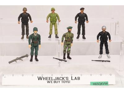 Lot of 6 Sgt. Rock  Action Figures 1980's Remco Toys 3.75" GI Joe KO