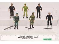 Lot of 6 Sgt. Rock  Action Figures 1980's Remco Toys 3.75" GI Joe KO
