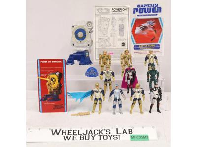 Lot of 10 Captain Power 1980s Mattel Vintage Action Figures + Accessories