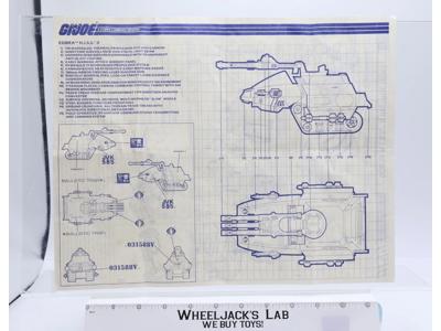 Cobra H.I.S.S. II 1989 ORIGINAL Instructions Blueprints G.I. Joe Hasbro Vehicle