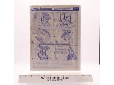 Cobra IMP 1988 ORIGINAL Instructions Blueprints G.I. Joe Hasbro Action Figure