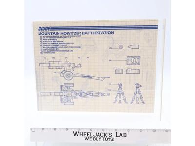 Mountain Howitzer Battlestation 1984 ORIGINAL Instructions Blueprints G.I. Joe