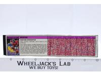 Misfire Action Figure Tech Spec 1987 Vintage Hasbro G1 Transformers