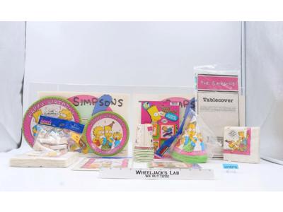 Lot of The Simpsons Party Supplies Plates Cups Napkins Invites NEW SEALED