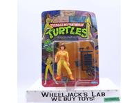 April O'Neil Orange Stripes Turtles TMNT 1990 Playmates Action Figure NEW MOSC