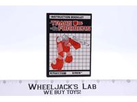 Siren Action Figure Instruction Booklet Manual 1988 Vintage G1 Transformers