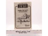 Jabba the Hutt Action Playset Instructions Manual Kenner 1983 Star Wars Vintage