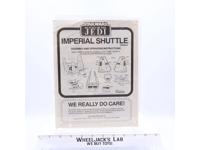 Imperial Shuttle Instructions Manual 1984 Star Wars ROTJ Kenner Vintage