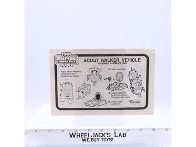 Scout Walker Vehicle Instructions Manual ORIGINAL Kenner 1982 Star Wars