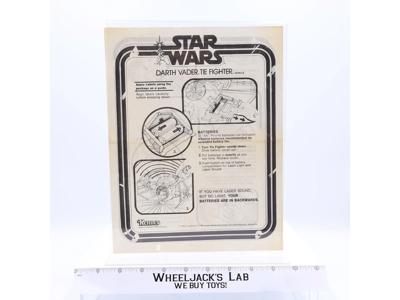 Kenner 1979 Darth Vader TIE Fighter Instructions Vintage