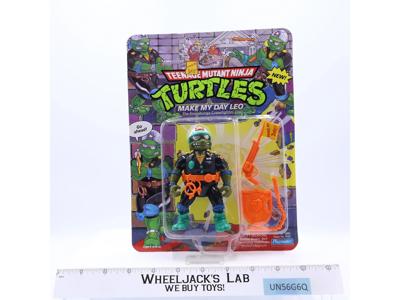 Make My Day Leo Teenage Mutant Ninja Turtles TMNT 1991 Playmates Unpunched NEW