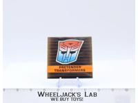 Pretender Micromaster Insert Catalog Brochure 1988 G1 Transformers Action Figure