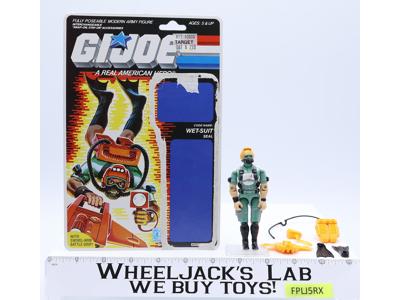 Wet-Suit V1 100% Complete W/34 Cardback & Bubble GI Joe 1986 Hasbro Vintage