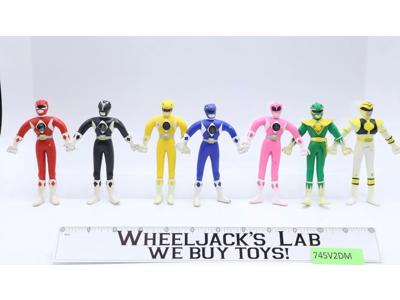 LOT of 7 Bendems Bendable Power Rangers 1994 5.25" Bandai Gordy Action Figures