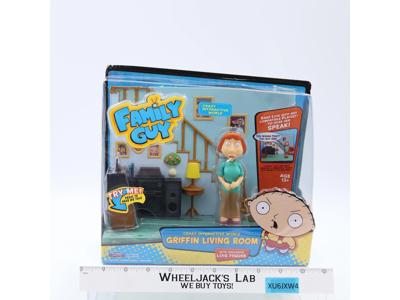 Griffin Living Room Family Guy 2011 Playmates Figure Interactive NEW SEALED