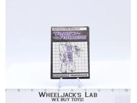 Snapdragon Action Figure Instruction Manual Booklet 1986 Hasbro G1 Transformers