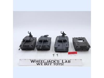 Lot of 4 Gray German Panzer Tanks WWII Plastic Toy Soldiers CTS 7.5" Long