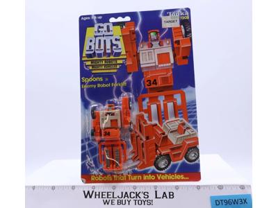 Spoons Enemy Robot Forklift Gobots 1984 Tonka Action Figure NEW MOSC SEALED