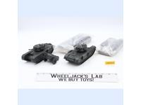 Lot of 4 British Churchill Tanks WWII Hard Plastic 1/38 Scale CTS 7.5" Long NEW