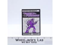 Mindwipe Instruction Manual Booklet Action Figure 1986 Hasbro G1 Transformers