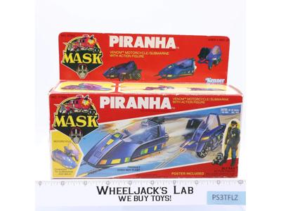 Piranha W/ Sly Rax 100% Complete W/Box M.A.S.K. Kenner 1985 Action Figure