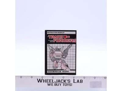 Inferno Action Figure Vintage Instruction Manual 1985 Hasbro G1 Transformers