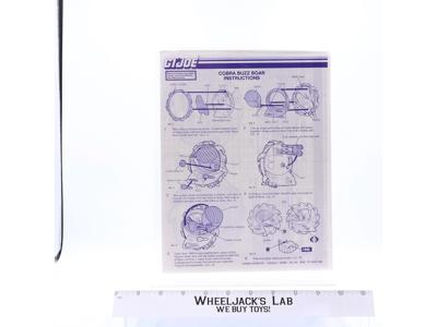 Cobra Buzz Boar 1987 ORIGINAL Instructions Blueprints G.I. Joe Hasbro Vehicle